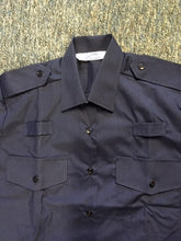 Load image into Gallery viewer, Police Surplus Police Uniform Fire Arms Navy Women’s Short Sleeve Shirt, epaulette slides (Used – Grade A)
