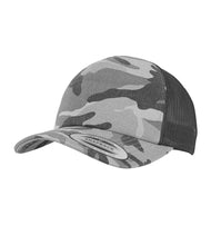 Load image into Gallery viewer, Pencarrie Headwear Flexfit Classic Snapback Dark Camo / Black Mesh
