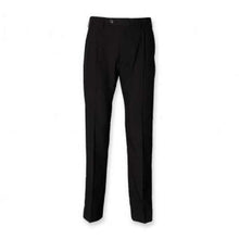 Load image into Gallery viewer, Henbury Black Single Pleat Polyester Trousers
