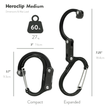 Load image into Gallery viewer, Heroclip Key Holders Heroclip Medium Gear Clip Stealth Black
