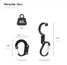 Load image into Gallery viewer, Heroclip Key Holders Heroclip Mini Gear Clip Stealth Black
