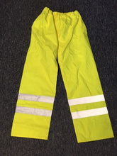 Load image into Gallery viewer, Police Surplus Police Uniform Medium 33-38ins 84-96cm / 29ins 74cm Hi Vis Waterproof Trousers, with Scotchlite 1994, double silver strip (Used – Grade A)
