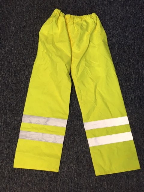 Police Surplus Police Uniform Medium 33-38ins 84-96cm / 29ins 74cm Hi Vis Waterproof Trousers, with Scotchlite 1994, double silver strip (Used – Grade A)