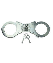Load image into Gallery viewer, Kombat UK Ltd Handcuff Kombat UK Triple Hinged Elite Speed Cuffs SILVER 0208
