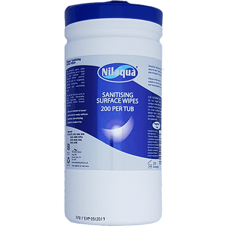 Nilaqua Hygiene NilAqua Virucidal Surface WIpes 200 Pack