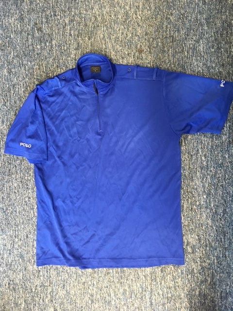 Police Surplus Police Uniform Police Community Support Wicking Top, Hunter HA2135, Royal Blue, Men's Short Sleeve (Used - Grade A)