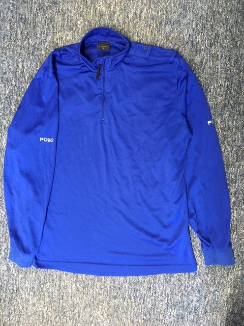 Police Surplus Police Uniform Police Community Support Wicking Top, Hunter HA2136, Royal Blue, Men's Long Sleeve (Used - Grade A)