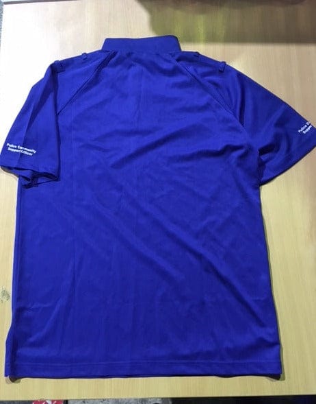 Police Surplus Police Uniform Police Community Support Wicking Top, Royal Blue, Men's Short Sleeve (Used - Grade A)