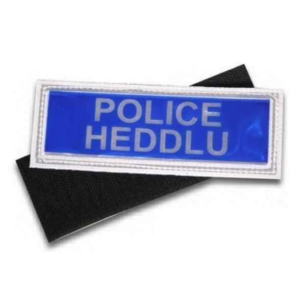 Police Heddlu PVC Badge Small - PF Blue (125x45 mm)