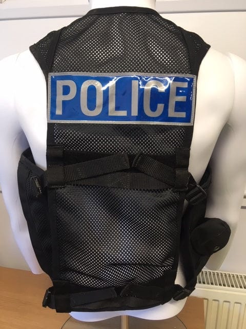Police Surplus Police Uniform Police Tactical Duty Taser Vest, Arktis 423TL, right side holster for left hand orientation (Used – Grade A)