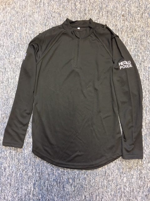 Police Surplus Police Uniform Police Uniform Wicking Top, Heddlu, Men's, Black, Long Sleeve (Used – Grade A)