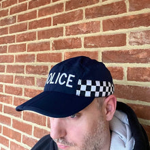 Load image into Gallery viewer, ProKyt Folding Police Contact Cap Navy Blue and Chequerboard
