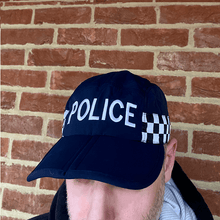 Load image into Gallery viewer, ProKyt Folding Police Contact Cap Navy Blue and Chequerboard
