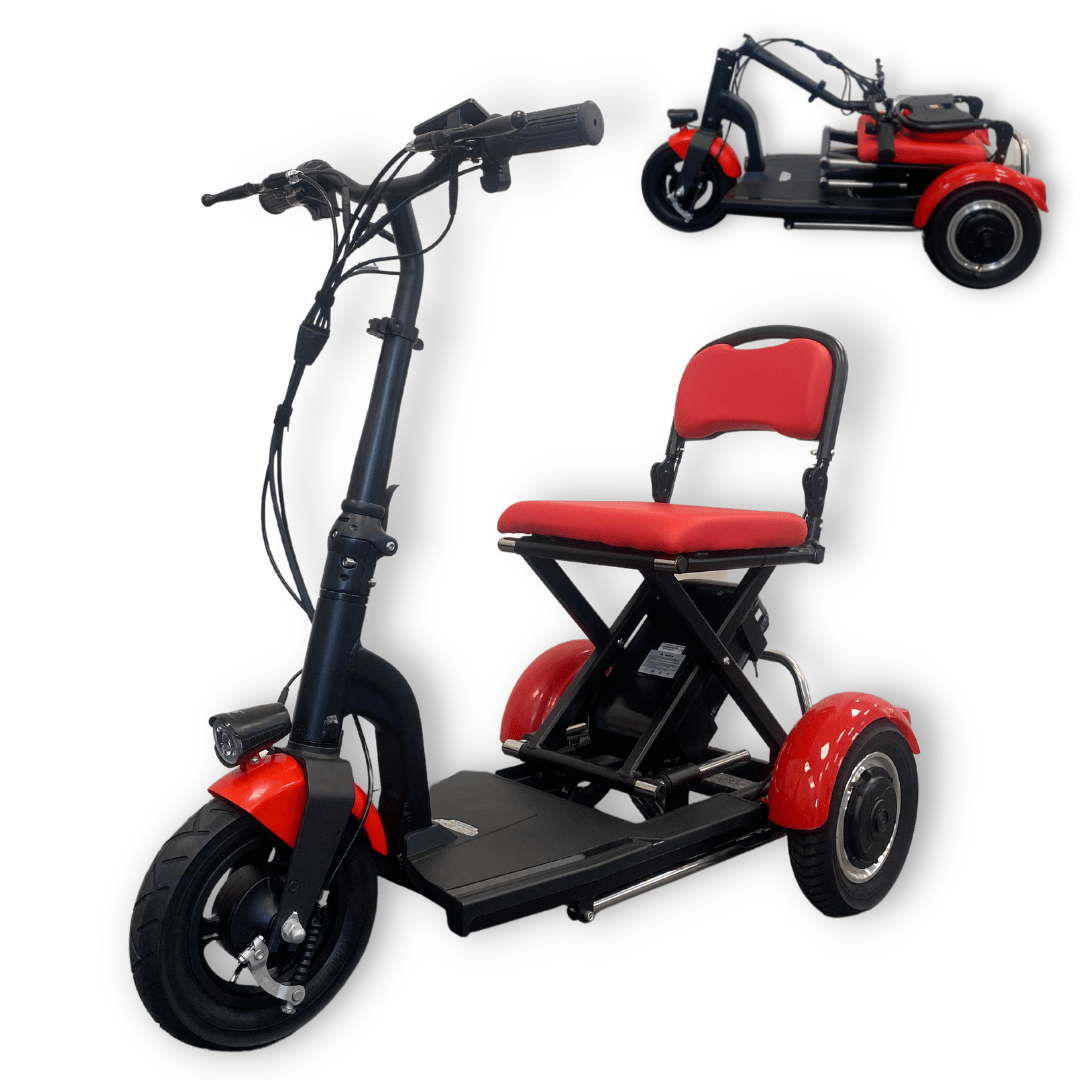 Betty&Bertie Mobility Scooters Ren - The Easy Folding Mobility Scooter - Red