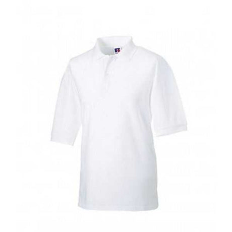Russell White Poly/Cotton Polo Shirt