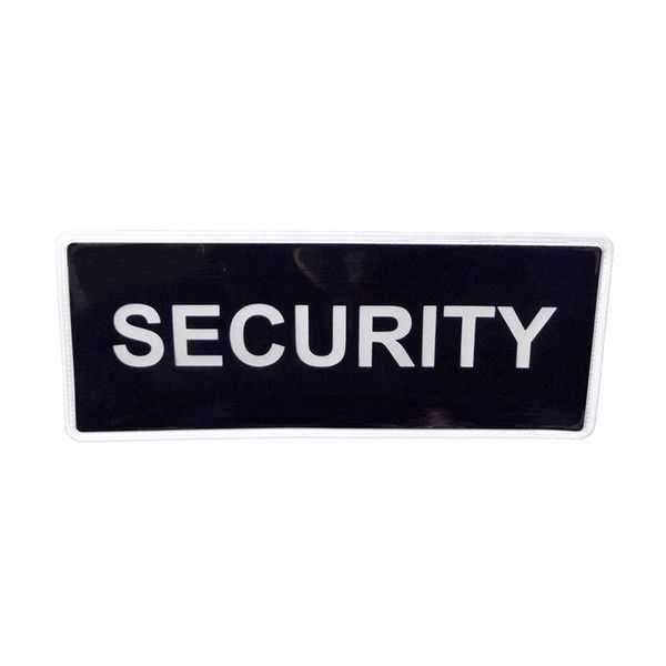 Security Badge Large Black Velcro