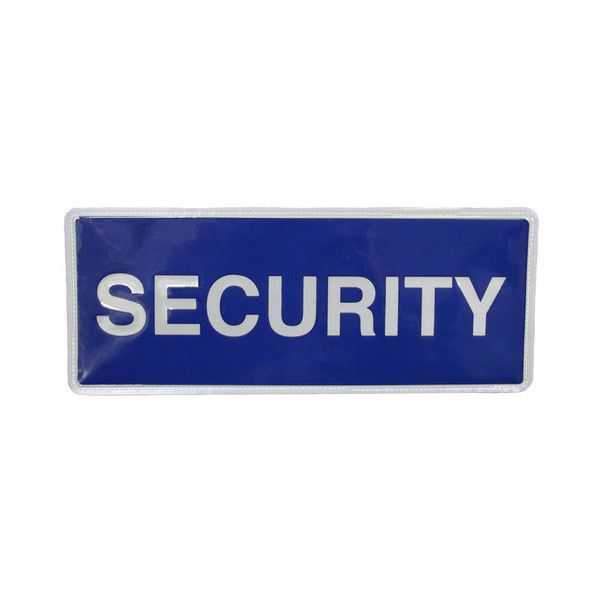 Security Badge Large Blue Velcro