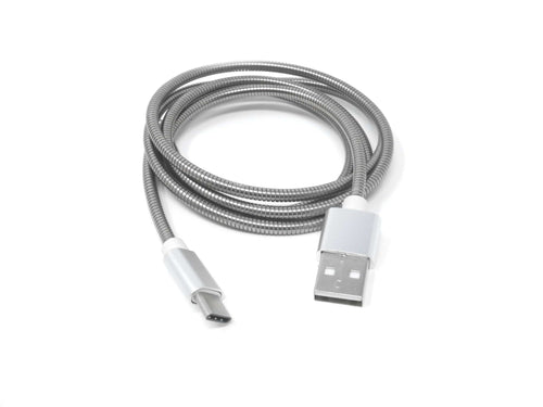 Silver rugged USB C Cable