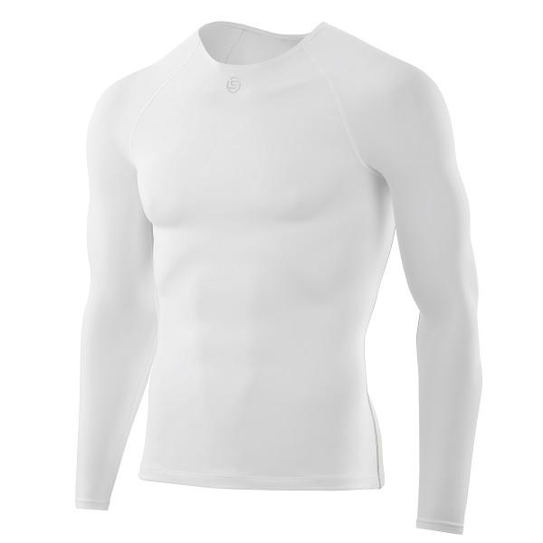 SKINS DNAmic Team Thermal Mens Long Sleeve Top White 