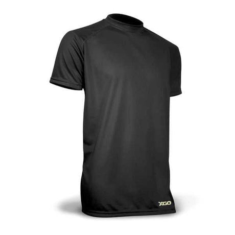 XGO Mens Loose Fit Clean Seam T-Shirt Black