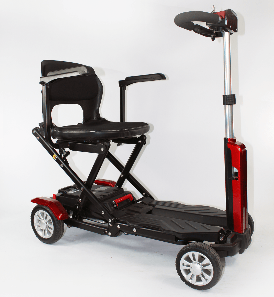 Betty&Bertie Mobility Scooters Zinnia - The Auto Folding Mobility Scooter - Red